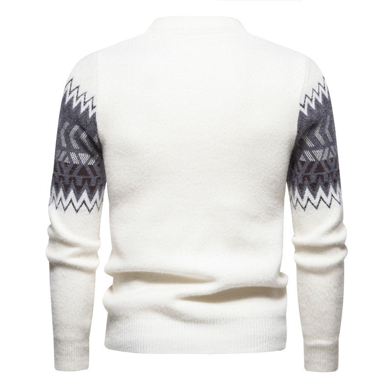 AE Printed Round Neck Sweater For Men