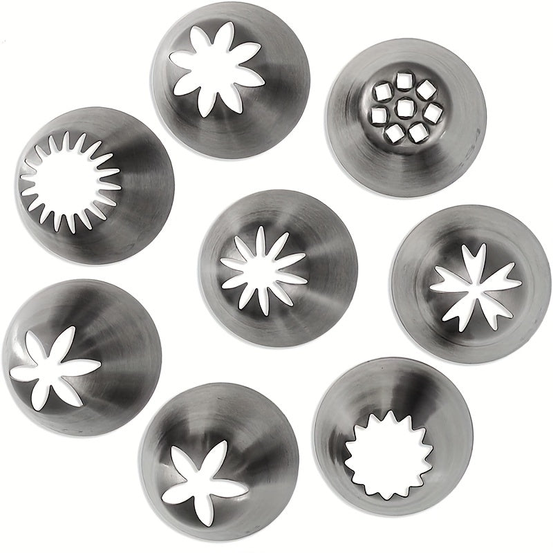 Aroefa 8-Piece Stainless Steel Piping Tips Set - Aroefa
