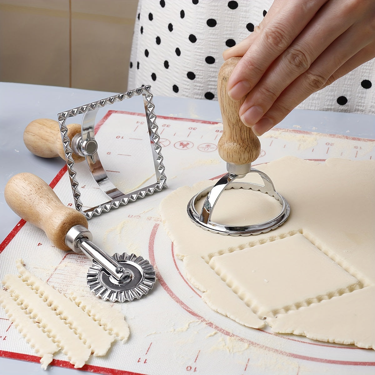 Aroefa v3pcs, Cookie Cutters And Dough Roller - Aroefa